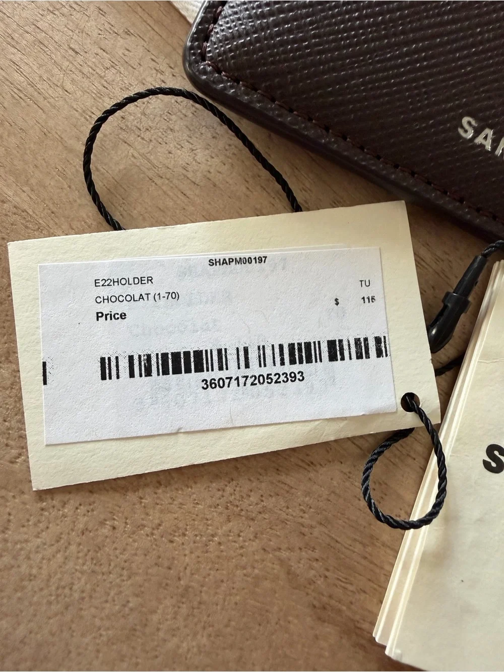 Sandro Chocolate Card Holder